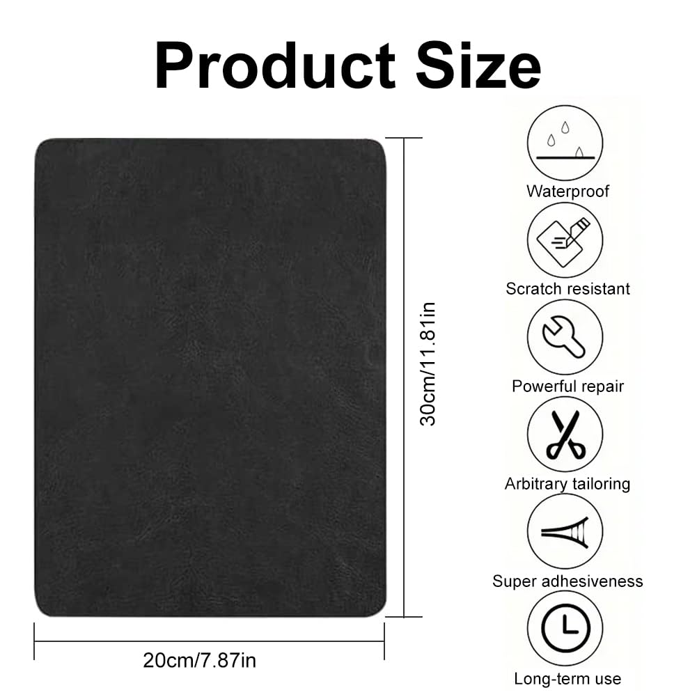 Pelle Adesiva Per Riparazioni 30x200cm - Toppa Autoadesiva Per Divani, Sedili Auto, Mobili In Pelle (Marrone Scuro) - Foto 5