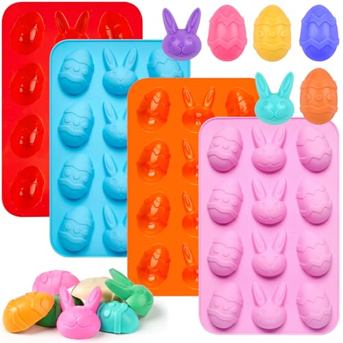 CLUEWR Molde de silicone para chocolate de coelhinho de ovo de Pá...