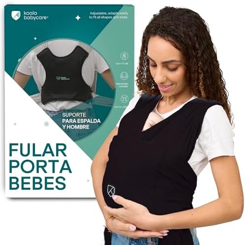 Koala Babycare - Fular Portabebés elastico fácil de usar y coloca...