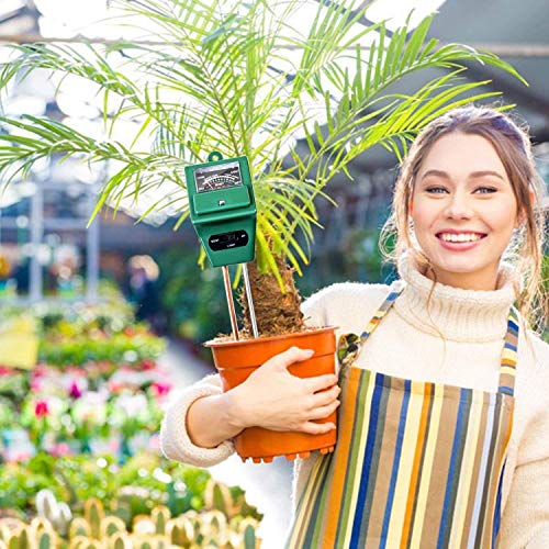 Image of Soil Moisture Light Inspect Acidity Meter Ph Tester 3 in 1 Soil Thermometer for Plant Health Garden Accessories Thermometer