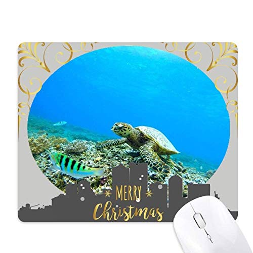 Tapis de souris caoutchouc tortue poisson mer nature science sous-marine