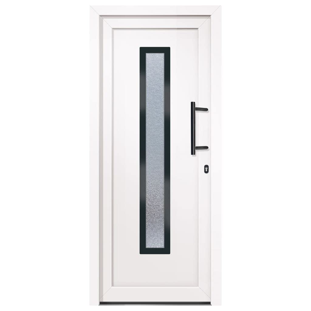 Porte d entrée Blanc 88x200 cm PVC