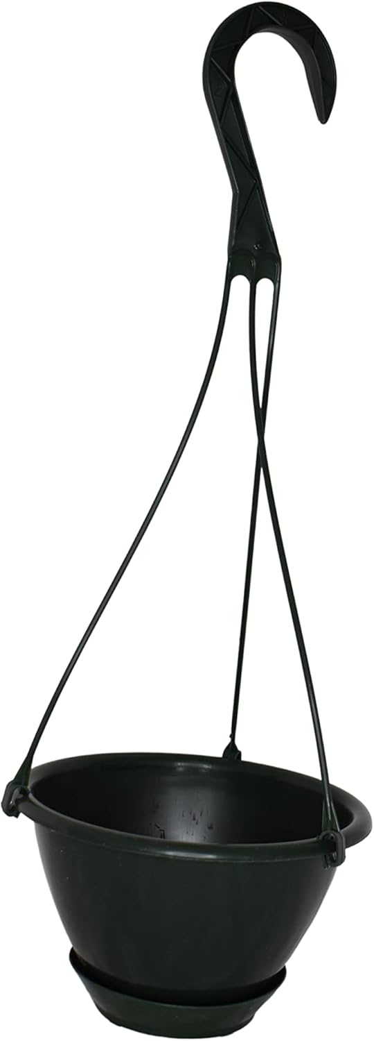 6inch Mini Green Plastic Hanging Basket by Koba (10), Dark Green