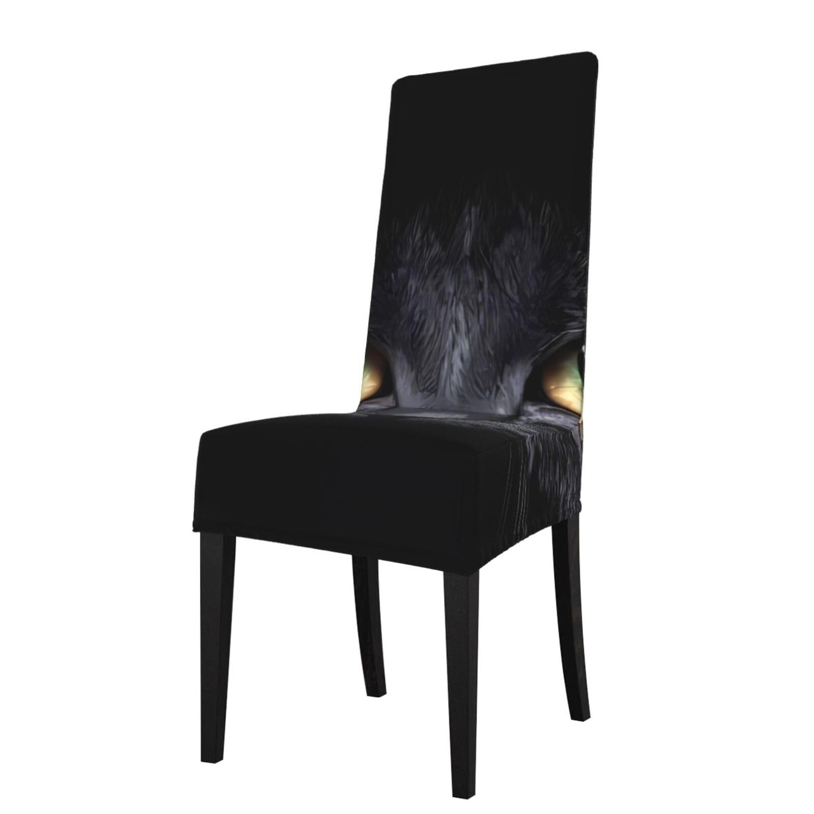 YYHWHJDE cats Prints Dining Chair Throw Covers – Stretchy & Wrinkle-Resistant Protector for Most Kitchen Chairs – Quick Refresh for Old Furniture