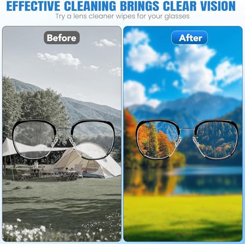 Image of VOISEN Lens Wipes for Eyeglasses,1000 Pack Eye Glasses Cleaner Wipes | Pre-Moistened Individually Wrapped Lens Wipes,Non-Scratching Non-Streaking,Safe for Eyeglasses, Goggles, Camera Lens, Phone