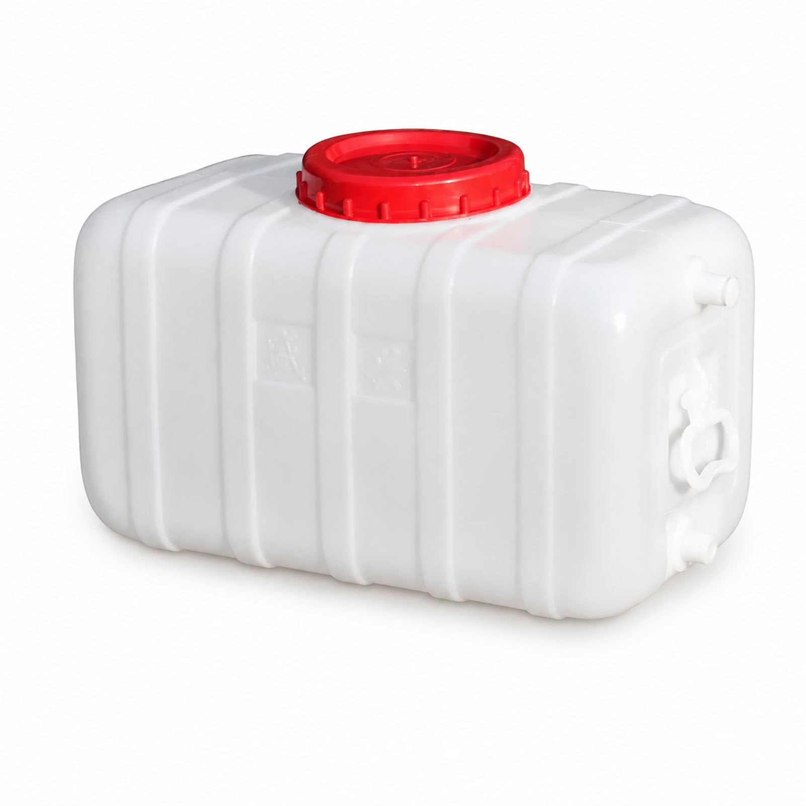 Wassertank mit Zapfhahn, Wasserbehälter aus lebensmittelechtem HDPE mit großer Öffnung und Seitengriff, für Camping, Wohnmobil, Garten und Notvorrat,60L