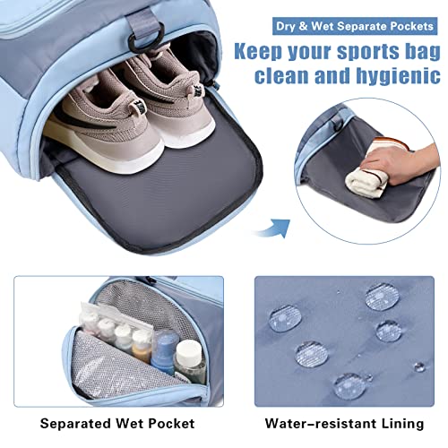 Acesak Gym Bag For Women - Small Sports Duffle Bag With Shoes Compartment & Wet Pocket - 28L Gym Accessories Backpack Workout Bag Waterproof Carry On Rucksack Daypack #TOP3