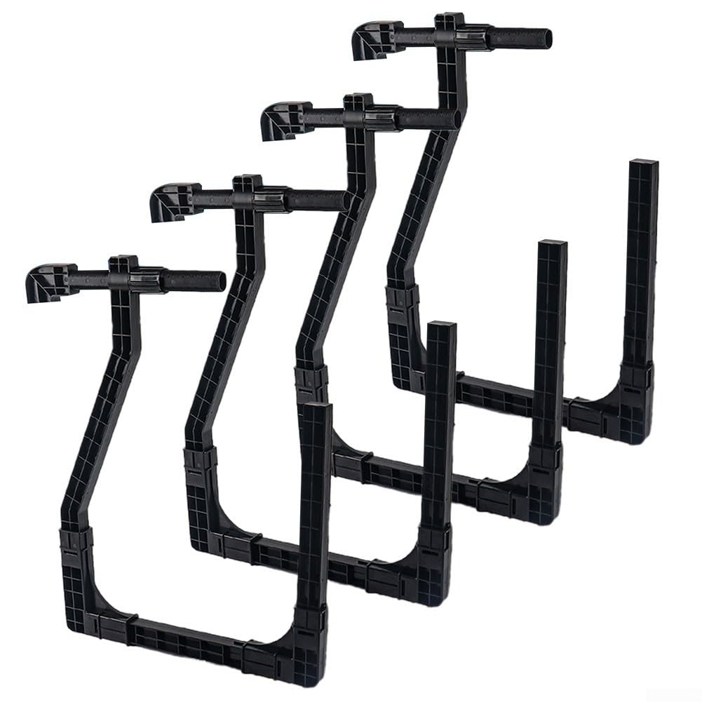 Solar-Abdeckungshaken für oberirdische Pools, 4 Stück, verstellbare Kunststoffhalterungen, 1–14 cm Erweiterung, unterstützt 10 kg Belastung für ordentliche Lagerung, Poolabdeckungs-Organizer (schwarz)