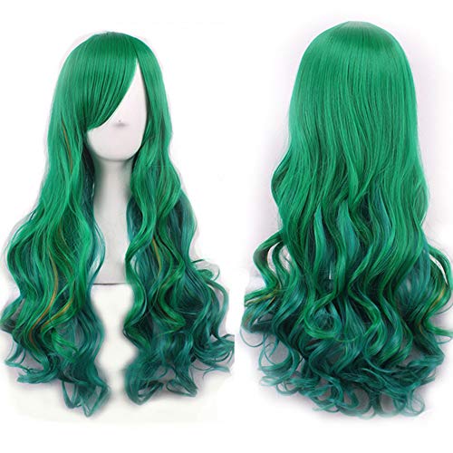25 Inches 63cm Long Curly Wigs For Women Wavy Anime Wig Heat Resistant Synthetic Multicolour Wigs for Fun Night out Halloween Cosplay Party Costume Wig - Image 3