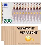 TAKONE Falschparker Karten – 50 Lustige „Falsch Geparkt“ Parkkarten im 200€-Schein Design, Stabil & Wetterfest, Humorvolle Lösung gegen Falschparker