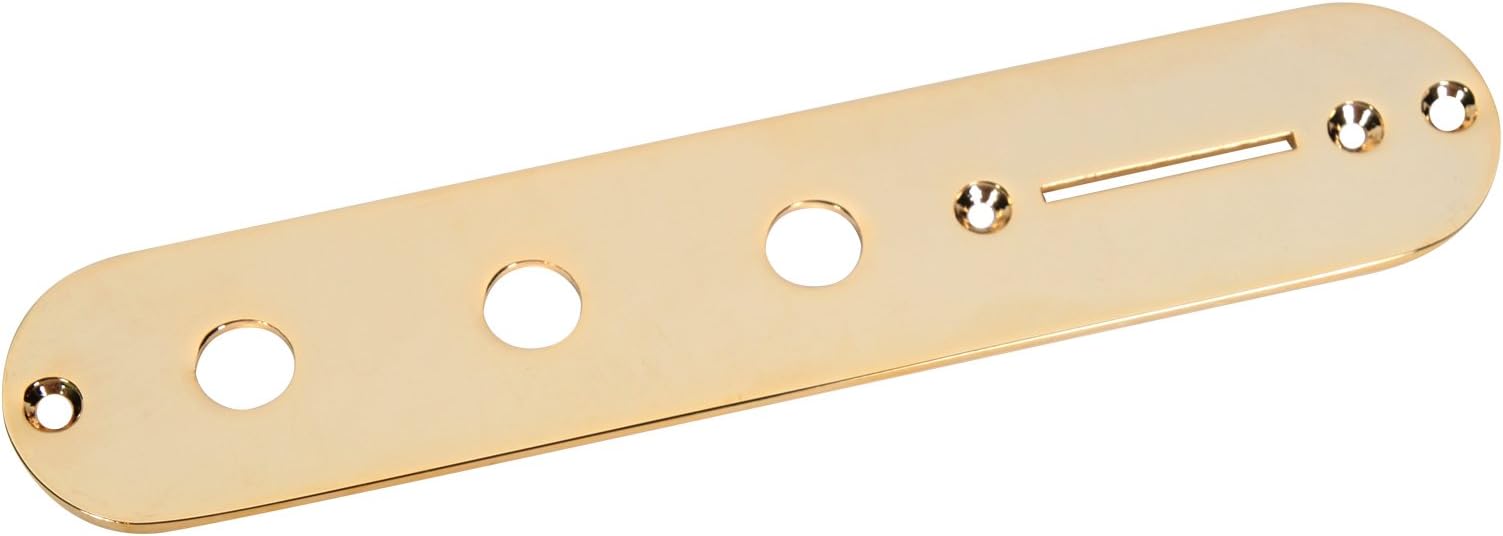 920D Custom Blank 3-Hole T Style Control Plate, Gold