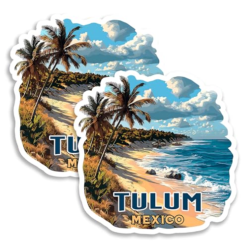 Imán decorativo Tulum Mexico 4 pulgadas 2 unidades miniatura 1