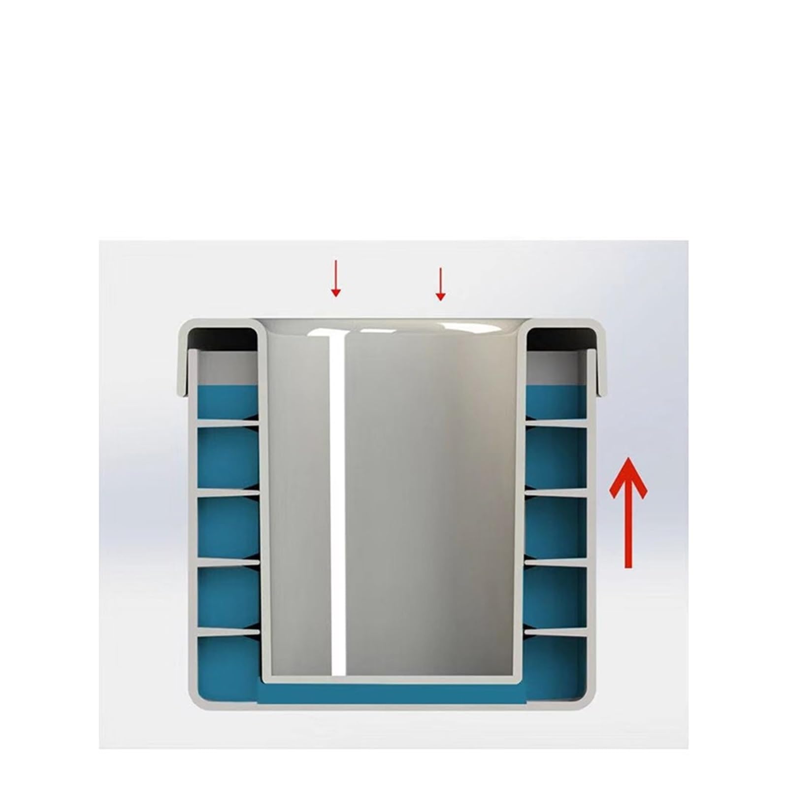 Vassoio per cubetti di ghiaccio Secchiello per ghiaccio in silicone Stampo per tazza Vassoio per cubetti di ghiaccio Congelamento rapido Macchina per il ghiaccio Design creativo Secchiello per il ghi