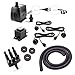 CLGarden Springbrunnen Pumpe Set SP3-S für Zierbrunnen mit 3 Wasserausläufen 3er Ausgang LED Beleuchtung Wasserspiel Springbrunnenpumpe 12V AC 1300 L/H