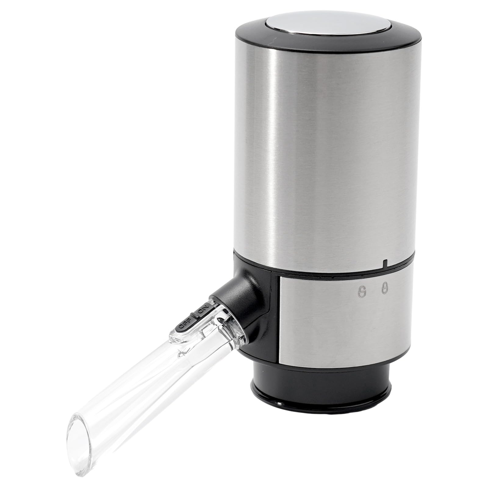 Aérateur de vin électrique automatique en acier inoxydable acrylique Décanteur rapide pour bar, fête, cuisine, noir argenté