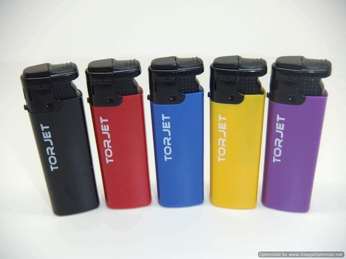 TorJet POWERFUL Turbo Windproof Lighters Refillable Black Red Blue Yellow Purple Electric lighters (10 X Red Purple Black Yellow Blue Electric)