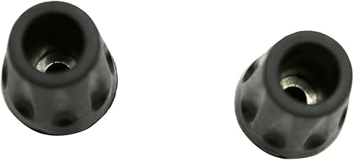 Miniatura 3 de Jakuva Black Rubber Diamonds Trekking Pole Replacement Tip Protectors - Fits Most Standard Hiking Poles - Shock Absorbing, Adds Grip and Stability