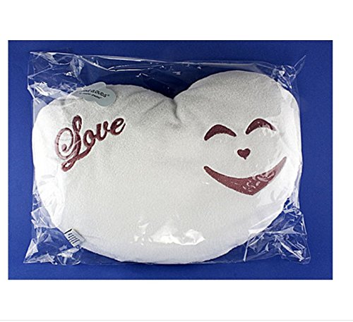 Soft Pillow/Plush by Cuddle Cloud for Cuddling & Relaxing, Cute, Comfort, Inspirational, Extra Soft, Throw able, Also for Travel, Easy to Clean, Machine Washable, White, "LOVE" Embroidered face & Name, Sold by SimplyComforts. Enjoy, Get Yours Now!