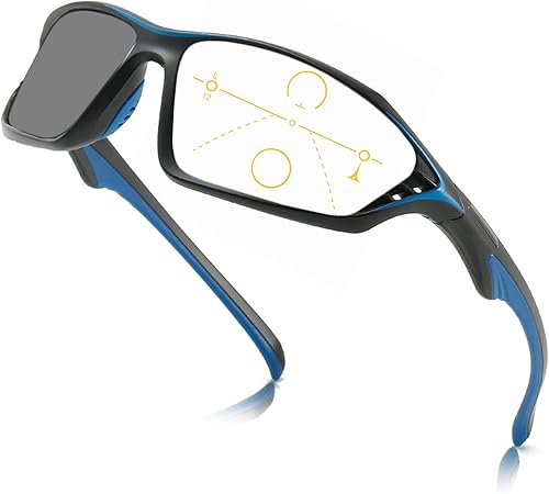 Gafas de lectura multifocales fotocrómicas progresivas para hombres, lentes de lectura de presbicia de transición deportiva