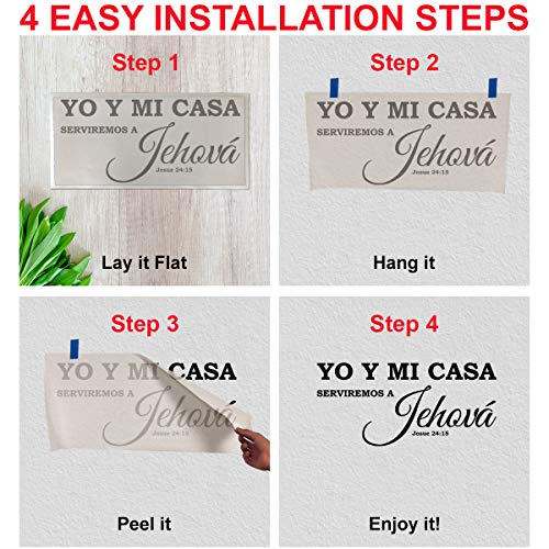 Empresal Vinilo Decorativo Para Pared Yo Y Mi Casa Serviremos A Jehová Josue 24:15 Wall Decal Quote #TOP3