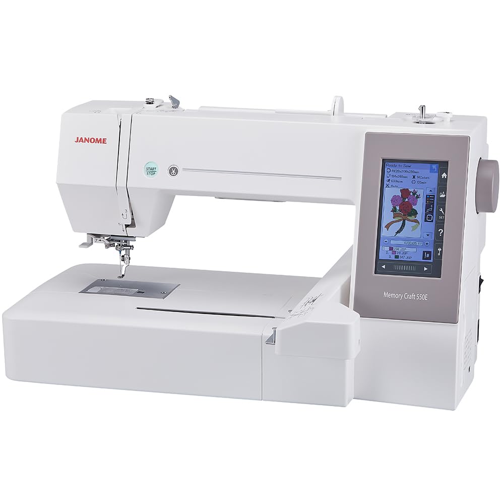 Janome Memory Craft 550E - Macchina da ricamo, edizione limitata, 35,6 x 20,1 cm