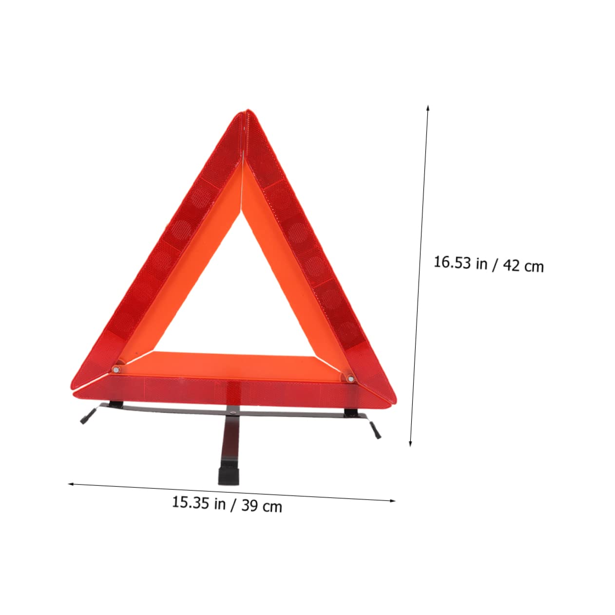 Triangolo Segnalazione Auto Rosso in Plastica 1 Pezzo | Segnaletica di Sicurezza, Cartello Allarme, Alta Visibilità, per Emergenza Stradale e Veicoli