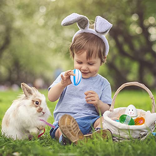 Easter Tree Decorations - 24 Pcs Colorful Christmas Egg Ornaments With Bow, Plastic Eggs Decor For Tree, Kids School Home Office Party Supplies Gifts #TOP5