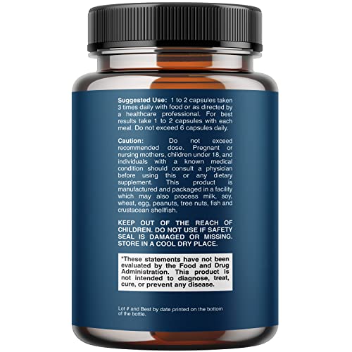 Gut Health Digestive Enzyme Supplements - Pure Digestive Enzymes For Digestion Constipation Relief - Pancreatin Digestive Enzymes For Digestive Health #TOP1