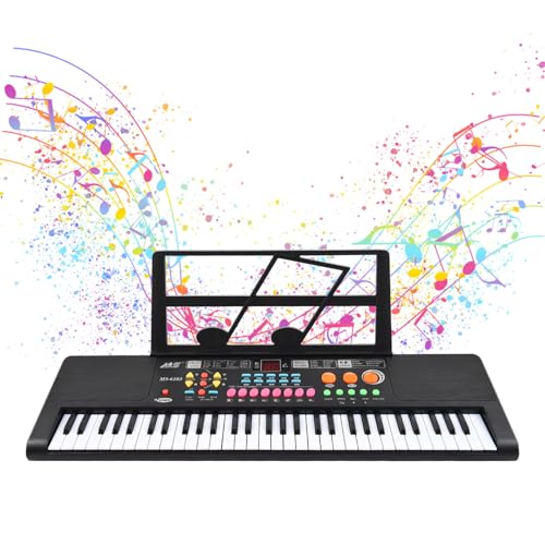 YIWEOG Clavier électronique 61 touches, double haut-parleur, 16 tons, 10 rythmes, 6 instruments de musique de démonstration avec microphone et support de partition, clavier de piano portable pour débu - Les Beatles, Paul McCartney, John Lennon, RIngo Starr, George Harrison YIWEOG Clavier électronique 61 touches, double haut-parleur, 16 tons, 10 rythmes, 6 instruments de musique de démonstration avec microphone et support de partition, clavier de piano portable pour débu