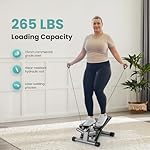 OLIXIS Stepper for Exercise, Stair Step Workout Machine with Resistance Bands, Mini Stair Stepper at Home Workout Equipment with 265 LB Load Capacity,Fitness Stepper with LCD Monitor - Image 4