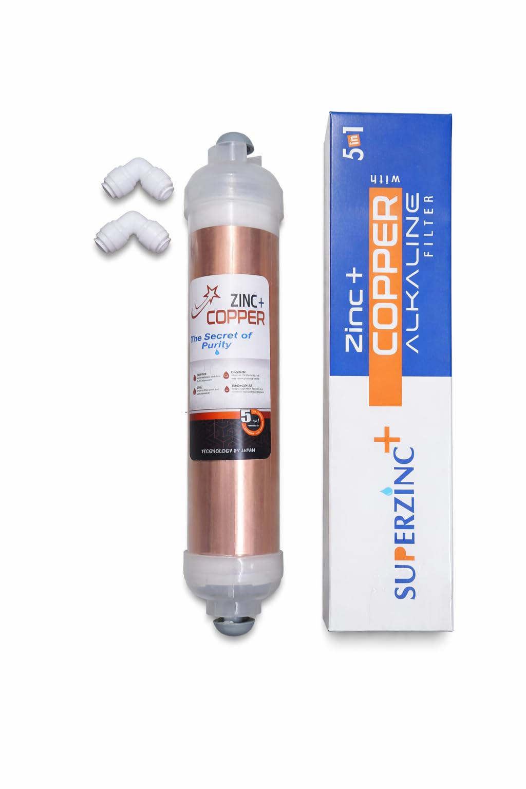 Zinc Copper Inline Filter for RO Water Purifier | Alkaline Mineral Cartridge | Enhances Taste & pH Balance | Universal RO/UV/UF Compatible-image-31