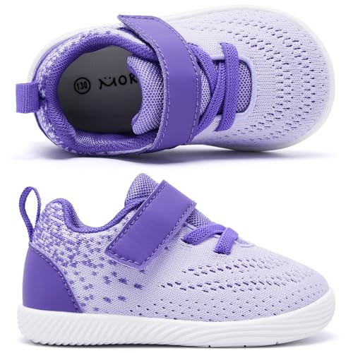 Image of MORENDL Toddler Sneakers Baby Boys & Girls Barefoot Shoes Lightweight Breathable Walking Running Tennis Athletic Sport Shoes
