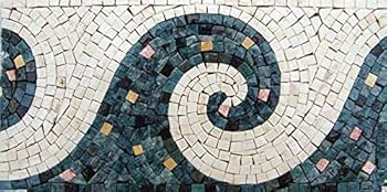 タイルモザイク絵画／F6 Amazon.co.jp: モザイクタイルパターン - 波 | モザイクデザイン