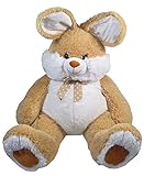 Maße: 85*48*30 cm Heunec 839878 839878-großer SCHLENKERHASE mit Schleife, 85 cm, Braun