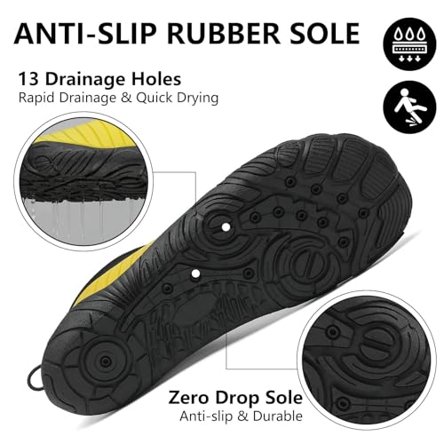 Image of Mishansha Womens Mens Water Swim Shoes Wide Toe Box Barefoot Shoes US Size 5.5-13.5 Women / 3-11.5 Men