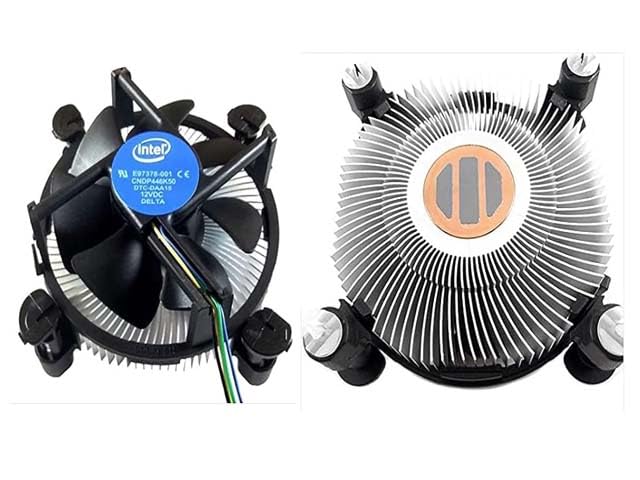 Flowmex Processor Cooling Fan for i3/i5/i7 LGA115x CPU Fan E97379 003 Core i3 i5 i7 Socket 1150 1155 1156 4-Pin Connector CPU Cooler with Aluminium Heatsink and 3.5-Inch Fan for Computer