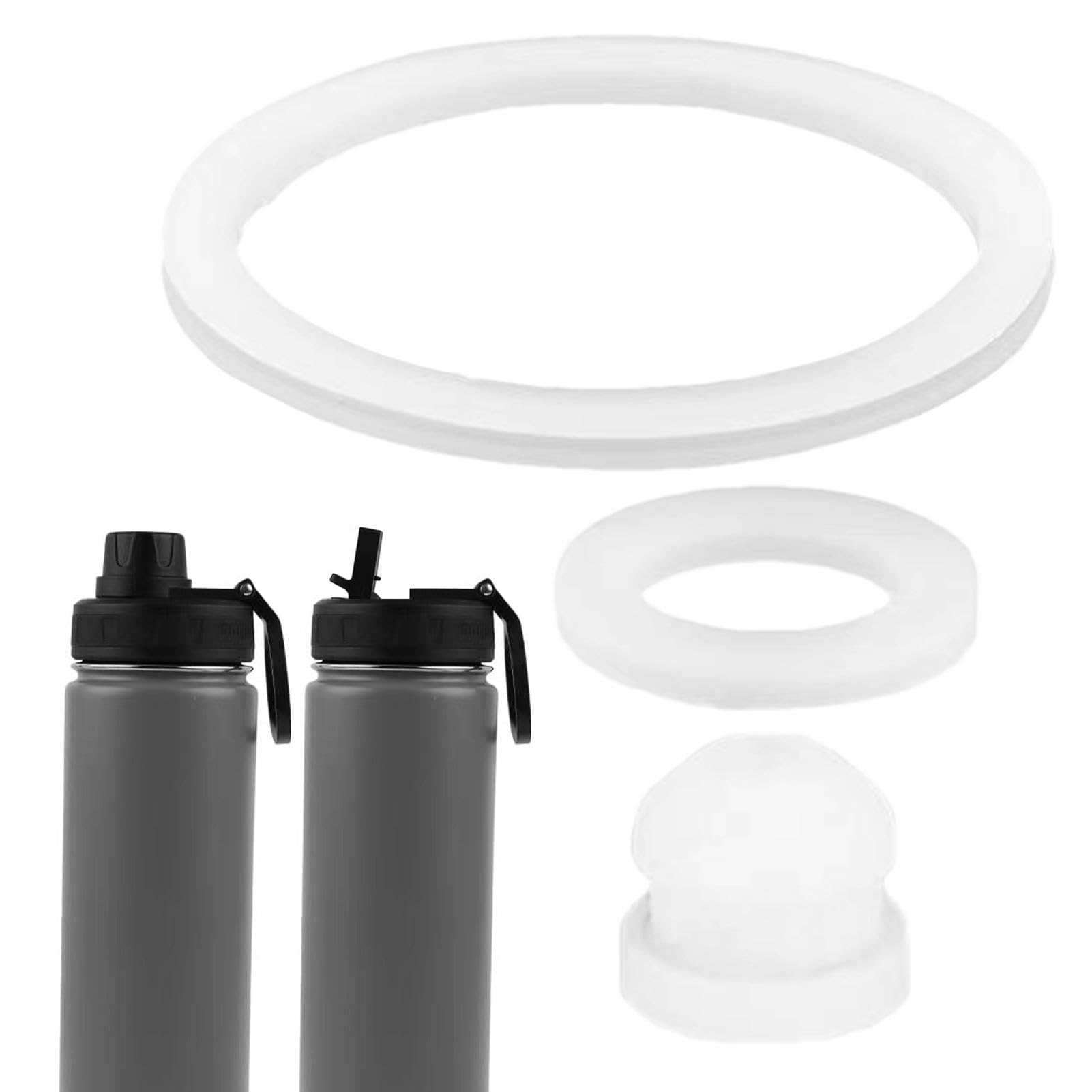 Set Di 3/6 Guarnizioni In Silicone Per Tappi Di Bottiglie Da 14-64 Once, Antigoccia Con Foro Di Sfiato, Sostituzione Facile Per Borracce E Thermos