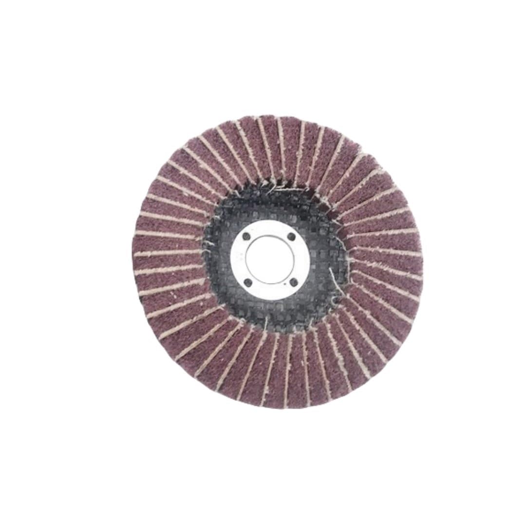 BDAYEK Flap discs 1pc 4 Inches Non-Woven Combi Polishing Disc Angle Grinder Flap Grinding for Metal Deburring(With Interleaf,Red Fine)
