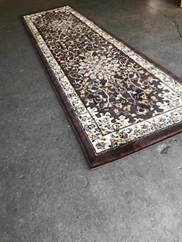 Deir Debwan Traditional Persian Runner Area Rug 330,000 Point Brown Design 603 (2 Feet X 7 Feet 2 Inch) #TOP6