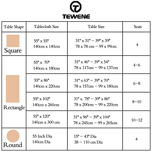 Tewene Tablecloth, Rectangle Table Cloth Wrinkle Free Tablecloth Farmhouse Tablecloth Linen Tablecloths Spring Tablecloth For Picnic, Party, Outdoor Table(55''X86''/6-8 Seats/Brown Vine) #TOP3
