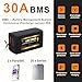 HAYAEnergy 48V 52V 20AH 25Ah LiFePO4 Lithium B-attery Pack with 30A BMS for 0-800W Motor(48V 20AH,0-800W)
