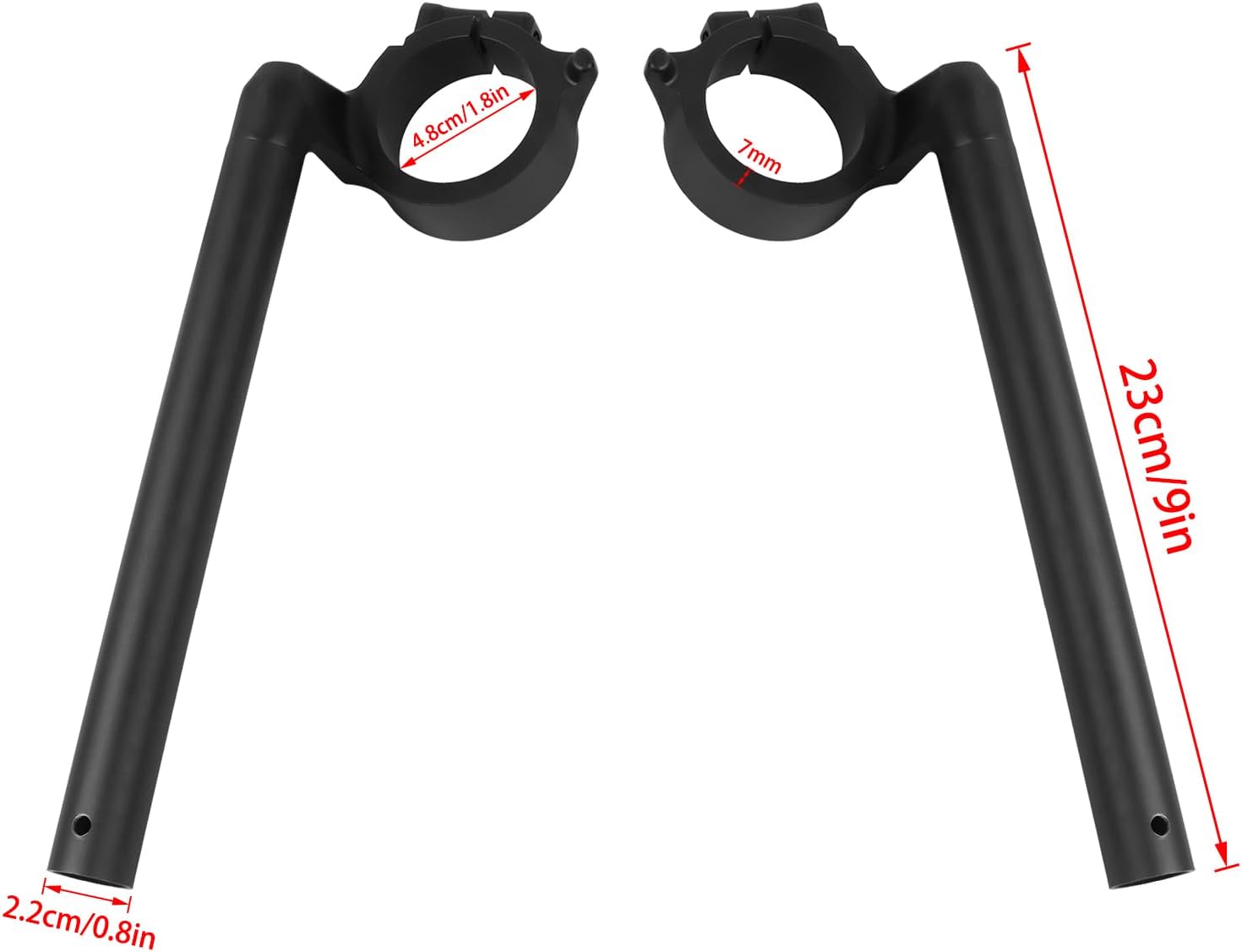 48mm Clip On Handlebars Replacement for Honda CBR650R CBR 650 R CBR650 R 2019-2025 Left & Right Aluminum Motorcycle 7/8" Clip On Fork Tube Handlebars