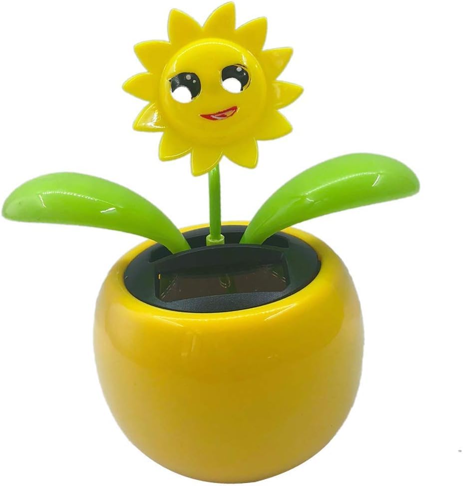 Solar Powered Flip Flap Dancing Flower Toy for Car Dashboard Decor Automatic Dancing Flower Toy Kid's Gift - Image 2