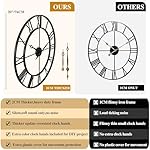 Oversized Black Metal Wall Clock