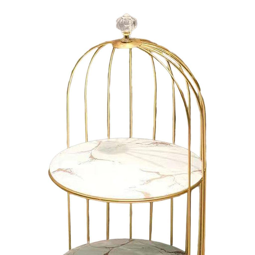 NC Desktop Perfume Organizer Cake Cupcakes Serving Holder Makeup Jewelry Rings Display Stand Bathroom Living Room Storage Rack Shelf - White 2 Tier