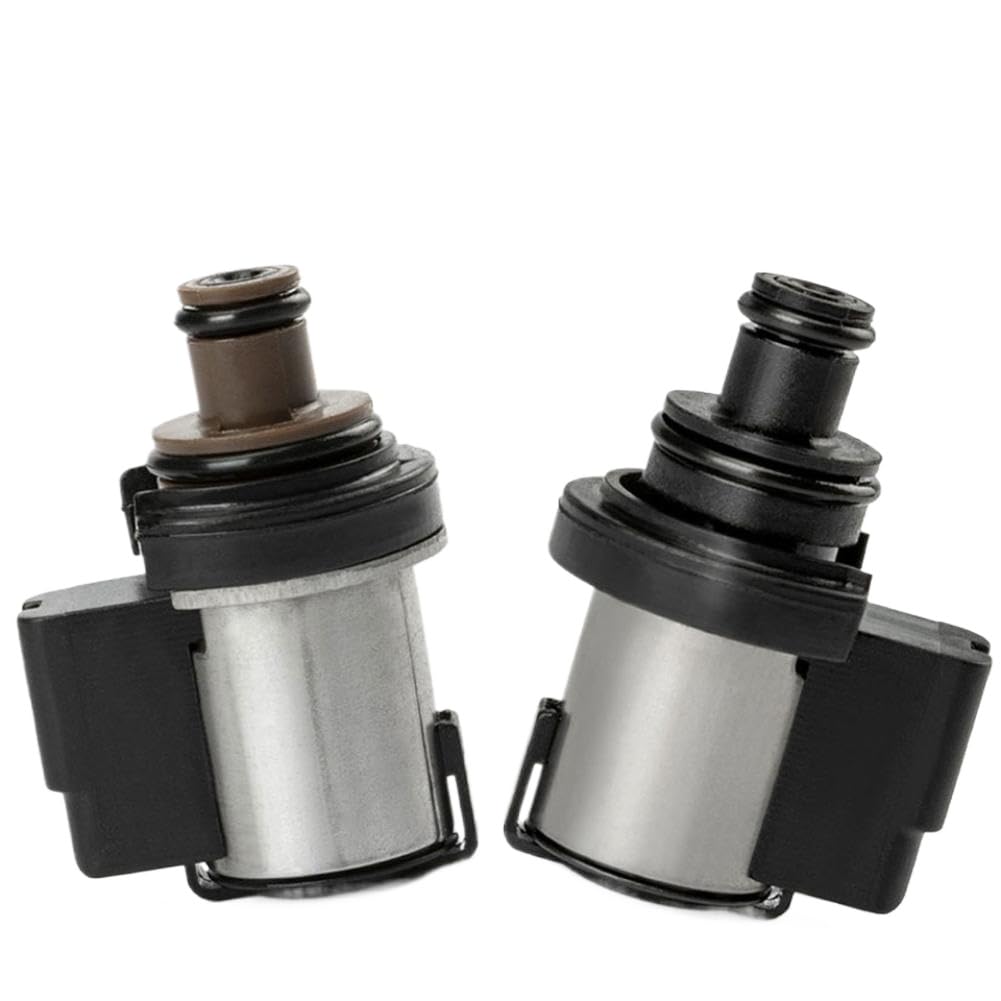 Yvgqwbsbq Black And Brown Torque Converter Lock-Up Solenoid 2Pcs 3.4-3.7Ω 12.2Ω-13.2Ω Part 31825Aa050 31825Aa051 Compatible With Cvt Tr580 Tr690(Black And Brown)