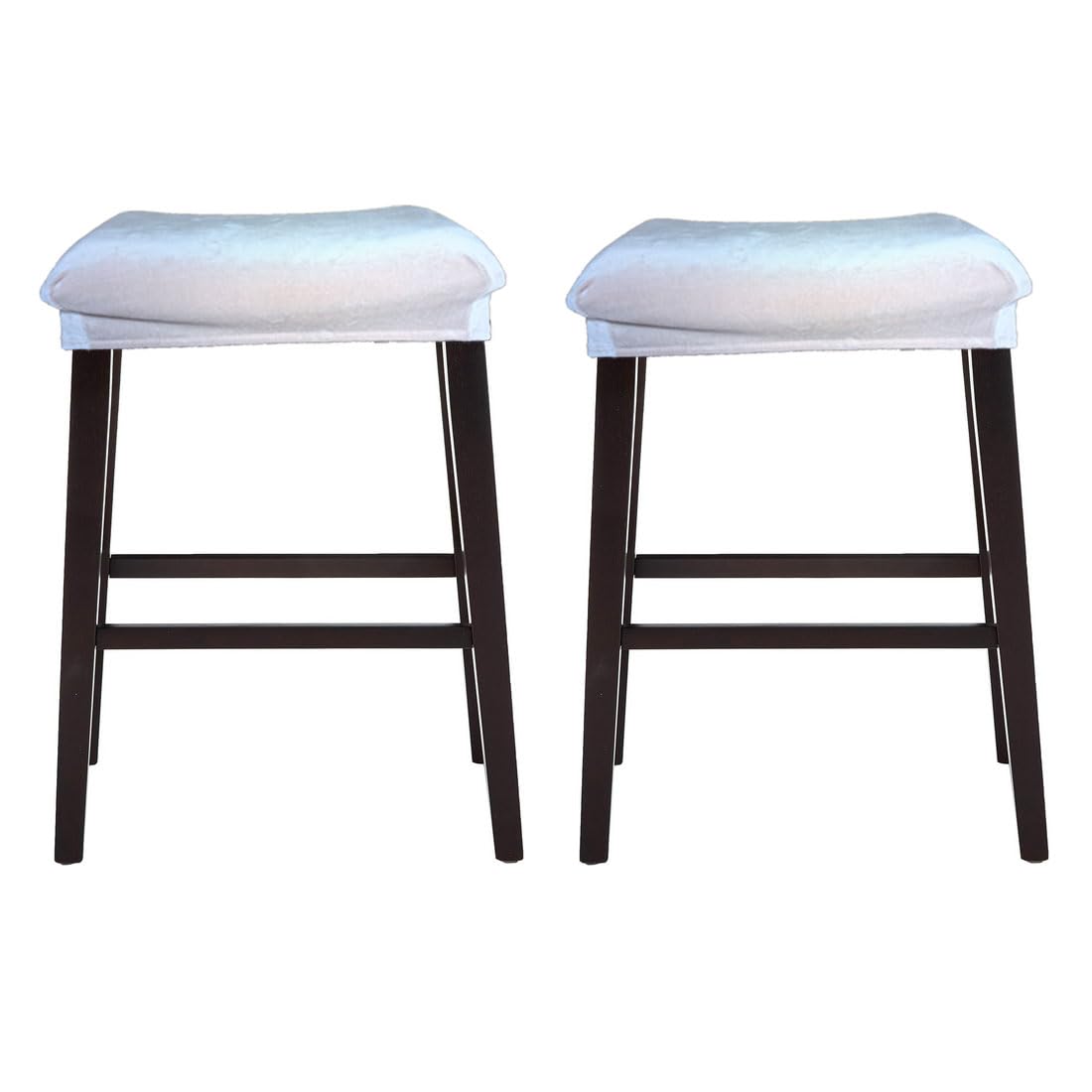 Bifaunvogel Bar Stool Cover Rectangle Set of 2 Velvet Stretch Counter Height Bar stools Slipcovers Saddle Stool Slipcover Bench Seat Protector