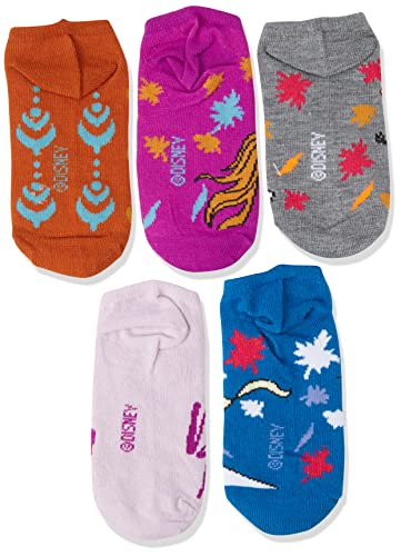 Disney Girls' Frozen 5 Pack No Show Socks3