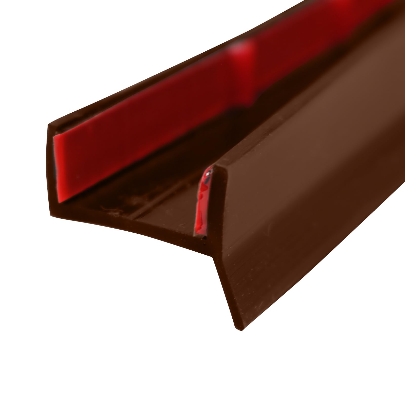 ACESOME Rubber Plinth Sealing Strip, Flexible Door Seal Strip, Self Adhesive Kitchen Plinth Sealing Strip, Waterproof Door Draft Excluder Strip for 15 mm-18mm Doors, Kitchen, Bathroom (Brown, 5M)