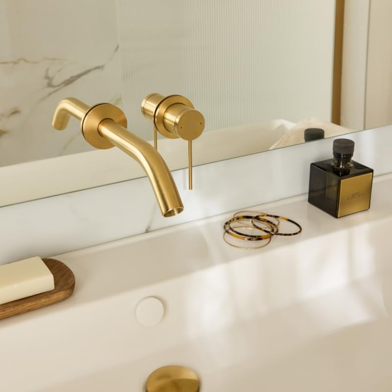 Mitigeur lavabo encastré JACOB DELAFON Grands Boulevards Laiton brossé + poignée + corps encastré